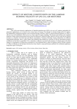 Effect of mixture constituents on the laminar burning velocity of lpg