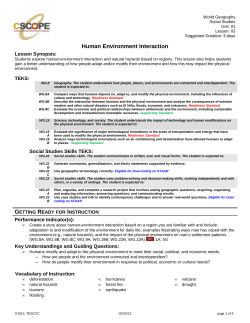 Human Environment Interaction