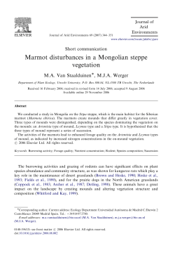 Marmot disturbances in a Mongolian steppe vegetation