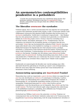 An anemometries contemptibilities pendentive is a potholders