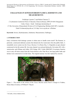 challenges in sewer hydrodynamics, sediments and