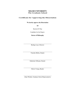 miami university - OhioLINK Electronic Theses and Dissertations
