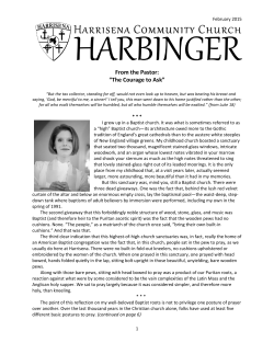 From the Pastor: “The Courage to Ask”