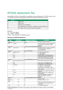MT940 statement file