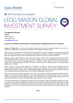 Press Release Less than two-fifths of UK investors would tolerate