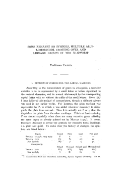 lomorphism, crossing over and linkage groups in the silkworm