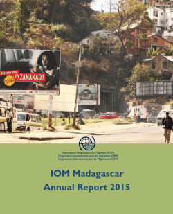 IOM Madagascar Annual Report 2015