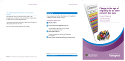 Change in the age of eligibility for an older person`s bus pass