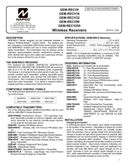 GEM-RECV8, RECV16, RECV32, RECV96, and RECV255