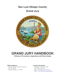 grand jury handbook - San Luis Obispo Superior Court