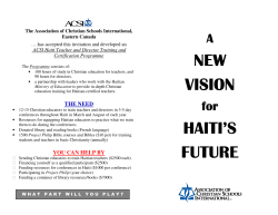 Haiti A New Vision Brochure