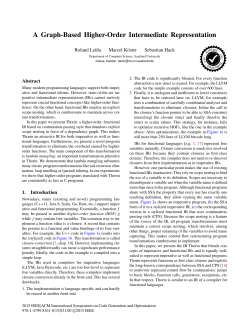 A Graph-Based Higher-Order Intermediate Representation