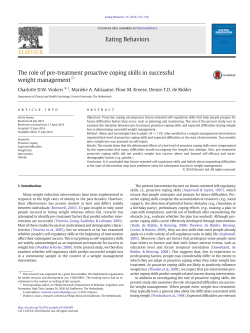 The role of pre-treatment proactive coping skills in successful weight