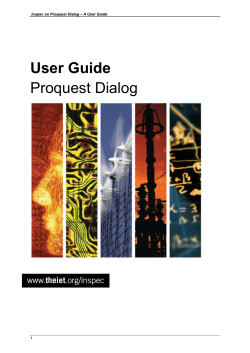 Dialog user guide
