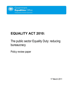 Policy Review Paper - UK Government Web Archive