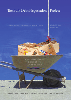 The Bulk Debt Negotiation Project