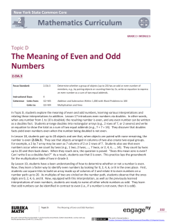 The Meaning of Even and Odd Numbers