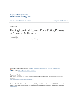 Finding Love in a Hopeless Place: Dating Patterns of American