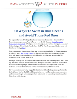 10 Ways To Swim in Blue Oceans and Avoid Those Red Ones