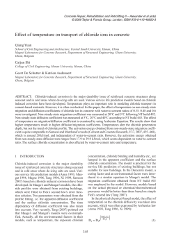 Effect of temperature on transport of chloride ions in concrete