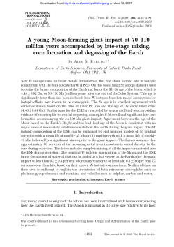 A young Moon-forming giant impact at 70&ndash;110 million years