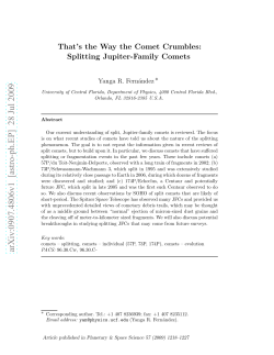 That`s the Way the Comet Crumbles: Splitting Jupiter