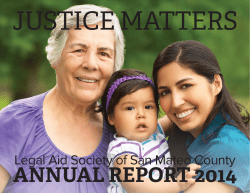 2014 Annual Report - Legal Aid Society of San Mateo County