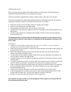 2-Digit Numbers Criteria After much discussion with regard to the 2