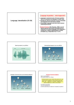Language, lateralization (Ch 26)