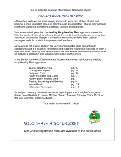 MILO &ldquo;HAVE A GO&rdquo; CRICKET