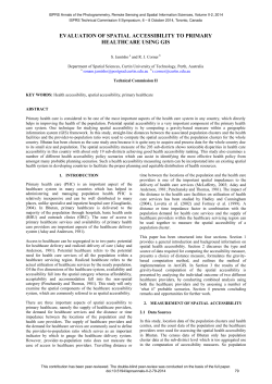 evaluation of spatial accessibility to primary healthcare
