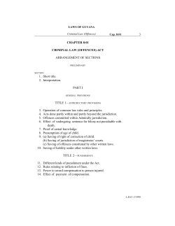 CHAPTER 8:01 CRIMINAL LAW (OFFENCES) ACT