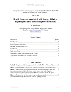 Health Concerns associated with Energy Efficient Lighting and their