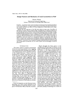 Design Features and Mechanics of Axial Locomotion in Fish1
