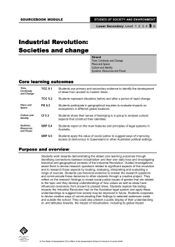 Industrial Revolution: Societies and change
