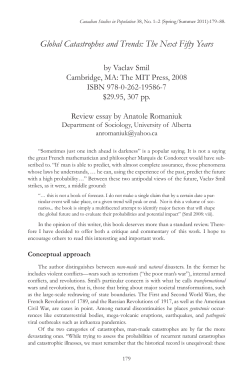 Global Catastrophes and Trends: The Next Fifty Years