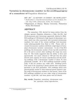 65 Variation in chromosome number in the seedling