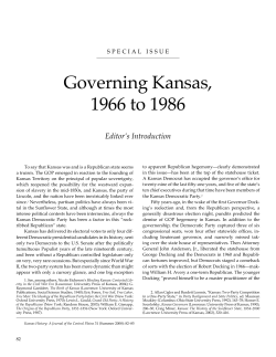 Governing Kansas, 1966 to 1986