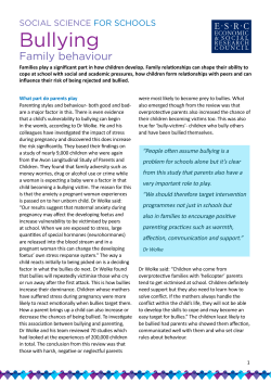 Bullying and family behaviour