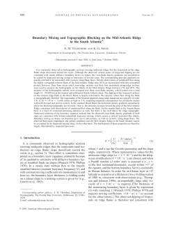Boundary Mixing and Topographic Blocking on the Mid