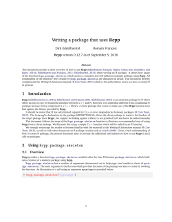 Rcpp-package - Dirk Eddelbuettel