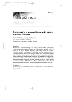 Fast-mapping in young children with autism spectrum disorders