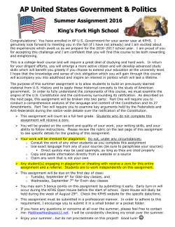 AP Government - King`s Fork High School
