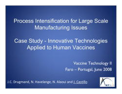 Process Intensification for Large Scale Manufacturing Issues