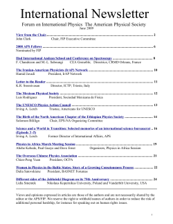 International Newsletter