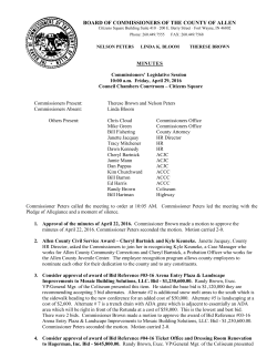 BOARD OF COMMISSIONERS OF THE COUNTY OF ALLEN