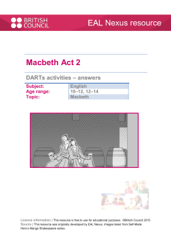 Macbeth Act 2 DARTs answers PDF - EAL Nexus