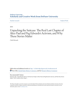 Unpacking the Suitcase: The Real Last Chapter of Alice Paul and