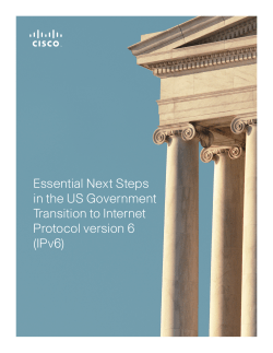 Essential Next Steps in the US Government Transition to Internet