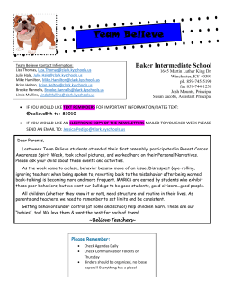 Believe Newsletter 10-12-15 - Clark County Public Schools